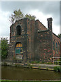 Derelict canalside factory near Stoke-on-Trent