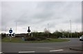 SK8609 : Roundabout on Burley Road, Oakham by David Howard