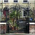 Gate and railings at Churchill House, Heathcoat Street, Nottingham