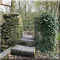 Gate on the footpath beside Afon Ysgethin