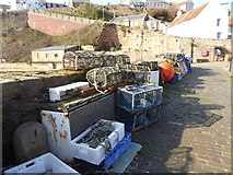 NO6107 : Lobster pots at Crail Harbour by Oliver Dixon