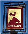 Sign for the Red Barn public house, Shrewsbury