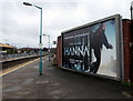 ST1586 : Hanna advert on Caerphilly railway station platform 3 by Jaggery