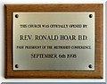 SJ9392 : Official opening plaque by Gerald England