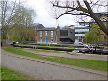TQ3682 : Mile End Lock, Regent's Canal by Robin Webster