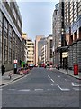 Looking along Crosswall to Minories, City of London