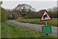 Frog warning on the Bucklesham Road