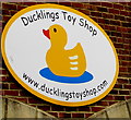 Ducklings Toy Shop name sign, Marlborough