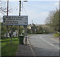 Direction and distances sign in Llechryd