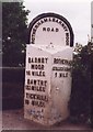 Old Milestone by the A6021, Broom Road, Rotherham