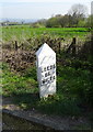Milepost beside the Leeds and Liverpool Canal, Rishton