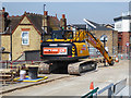 JCB JS131 excavator at Blackhorse Lane bridge works