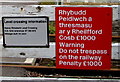 Rhiwderin Level Crossing notices