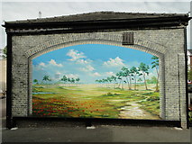 TL8783 : Mural in the Thetford Market Place by Adrian S Pye