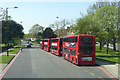 Bus stand on A205 Atkins Road