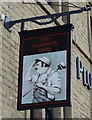 Sign for the Plumbers Arms, Huddersfield