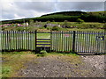 Metal stile entrance to a rugby pitch, Abertysswg 