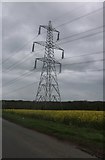 TF1104 : Pylon on Langley Bush Road, Helpston by David Howard