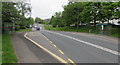 Bus stops and shelters alongside the A4049, Fleur-de-lis