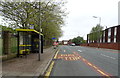 Bus stop and shelter on Everton Road (A580)