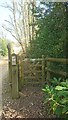 Footpath 38 through the gate on the right