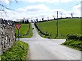 Corgary Cross - the view South across Glen Road to Corgary Road