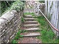 Steps onto Hillside Road, Rothbury