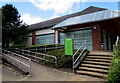 Steps up to Waitrose, Abergavenny