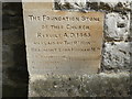 St Mary, East Molesey: foundation stone