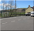 Bus stop and shelter at the eastern end of Charles Street, Abertysswg