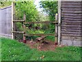 A stile on the footpath to Dean Court