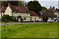 Cottages overlooking the green at Amport