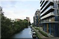 New housing towering over the canal