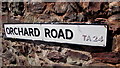 Orchard Road name sign, Minehead