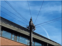 SP3166 : Telephone pole with finial by Stephen Craven