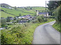 Aughanduff Road descending to the hamlet of Aughanduff on the B30