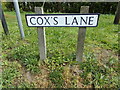TM5077 : Cox's Lane sign by Geographer