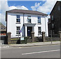 Telecoms cabinet outside a Bridge Street office building, Lampeter