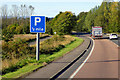 Southbound A90 between Longforgan and Inchture