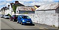 Corrugated metal buildings, Teifi Terrace, Lampeter