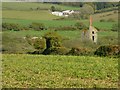 Farmland and chimney, Wendron