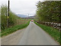 Enclosed road between Foss Home Farm and Donlellan