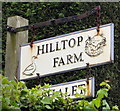 Hilltop Farm name sign, Trewen, Herefordshire