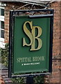 Sign for the Spittal Brook, Stafford