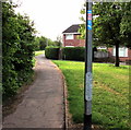 Cycle Route 88 direction sign, Claremont, Newport