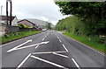 White arrows on the A4067, Ystradgynlais