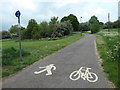 Footpath and cycleway climbing up Campion Hills