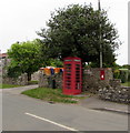 Two red boxes, Camp Road, Oldbury-on-Severn