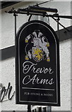 SJ3556 : Sign for the Trevor Arms, Marford by JThomas