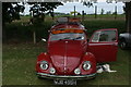 View of a Volkswagen Beetle in the Coffee and Cars event at the Museum of Power